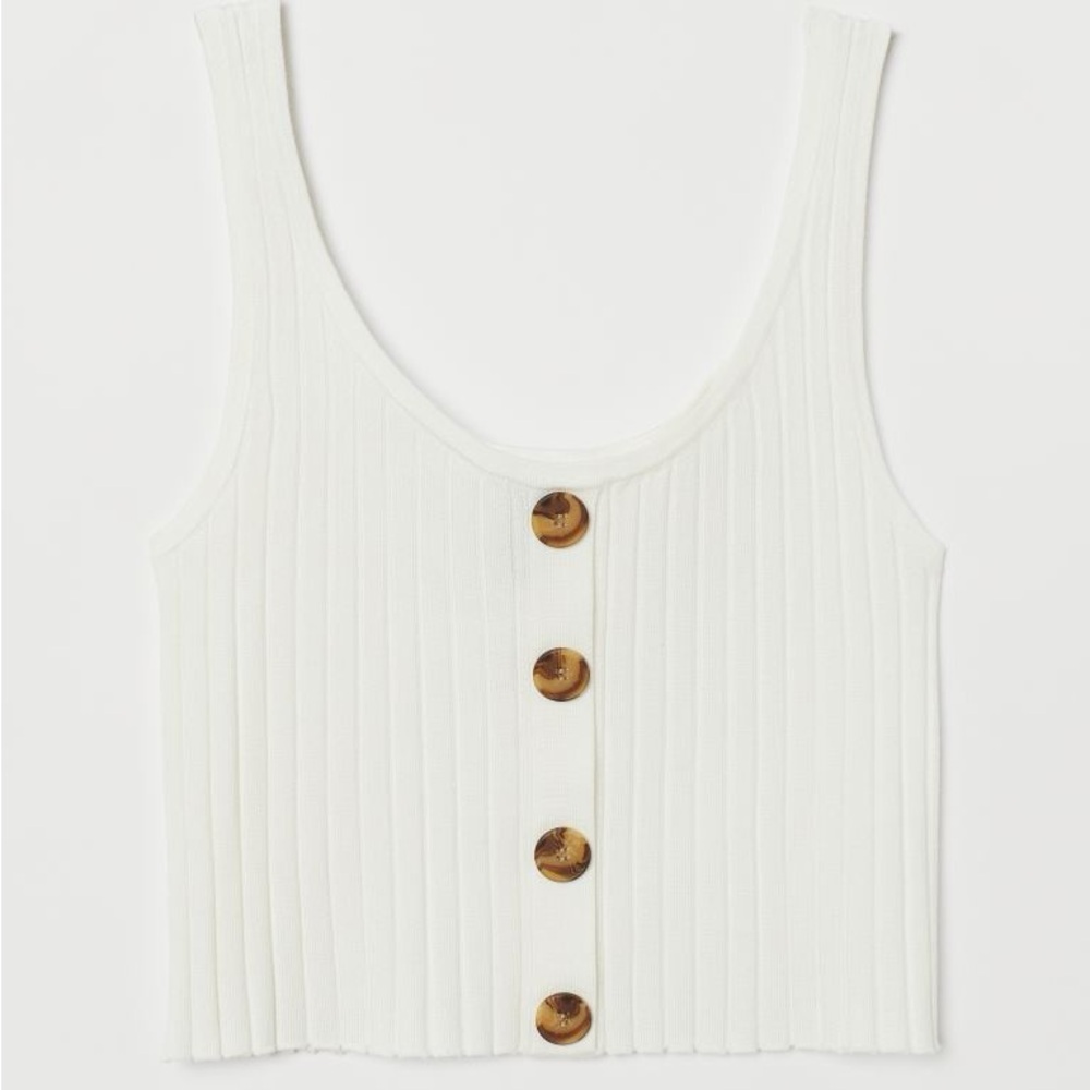 H&M Button Crop Top